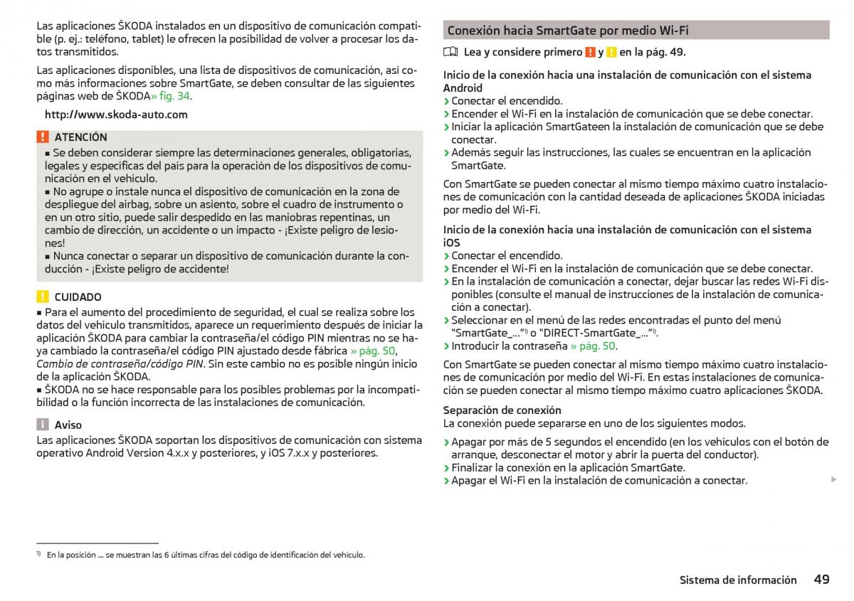 Skoda Rapid manual del propietario / page 51