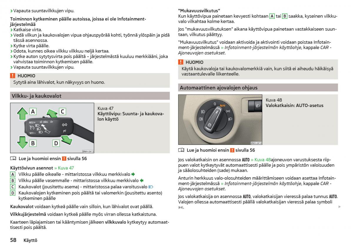 Skoda Rapid omistajan kasikirja / page 60