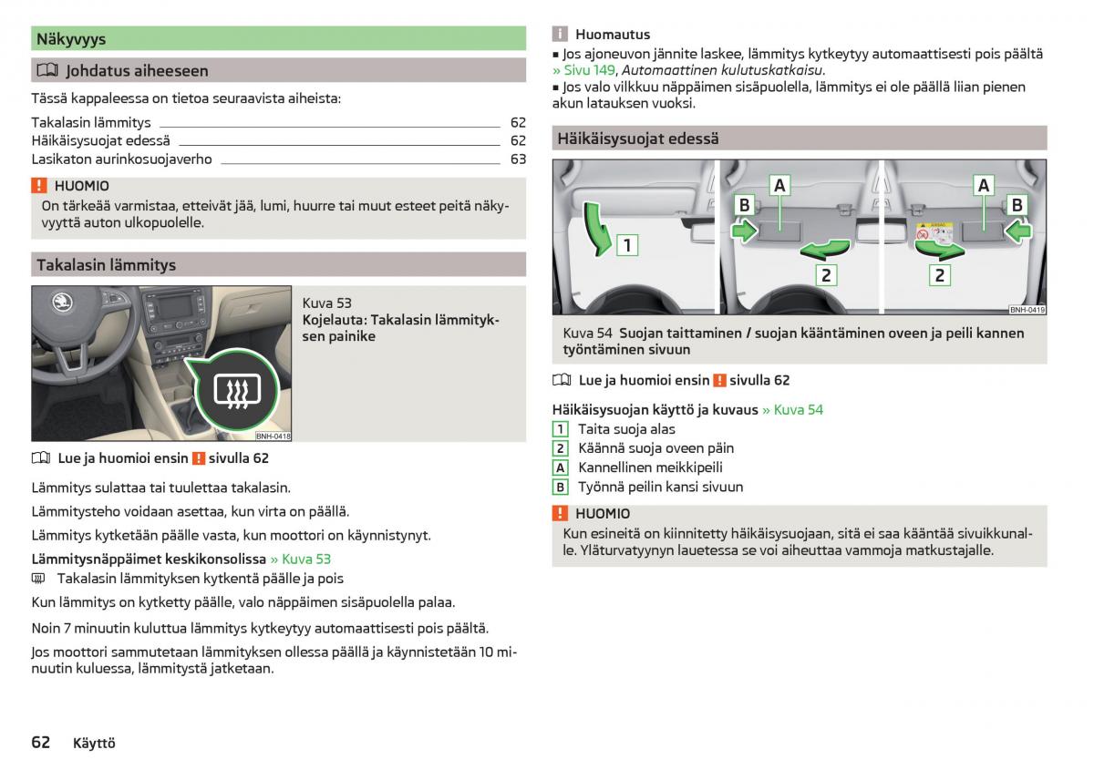 Skoda Rapid omistajan kasikirja / page 64