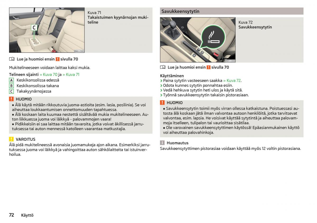 Skoda Rapid omistajan kasikirja / page 74