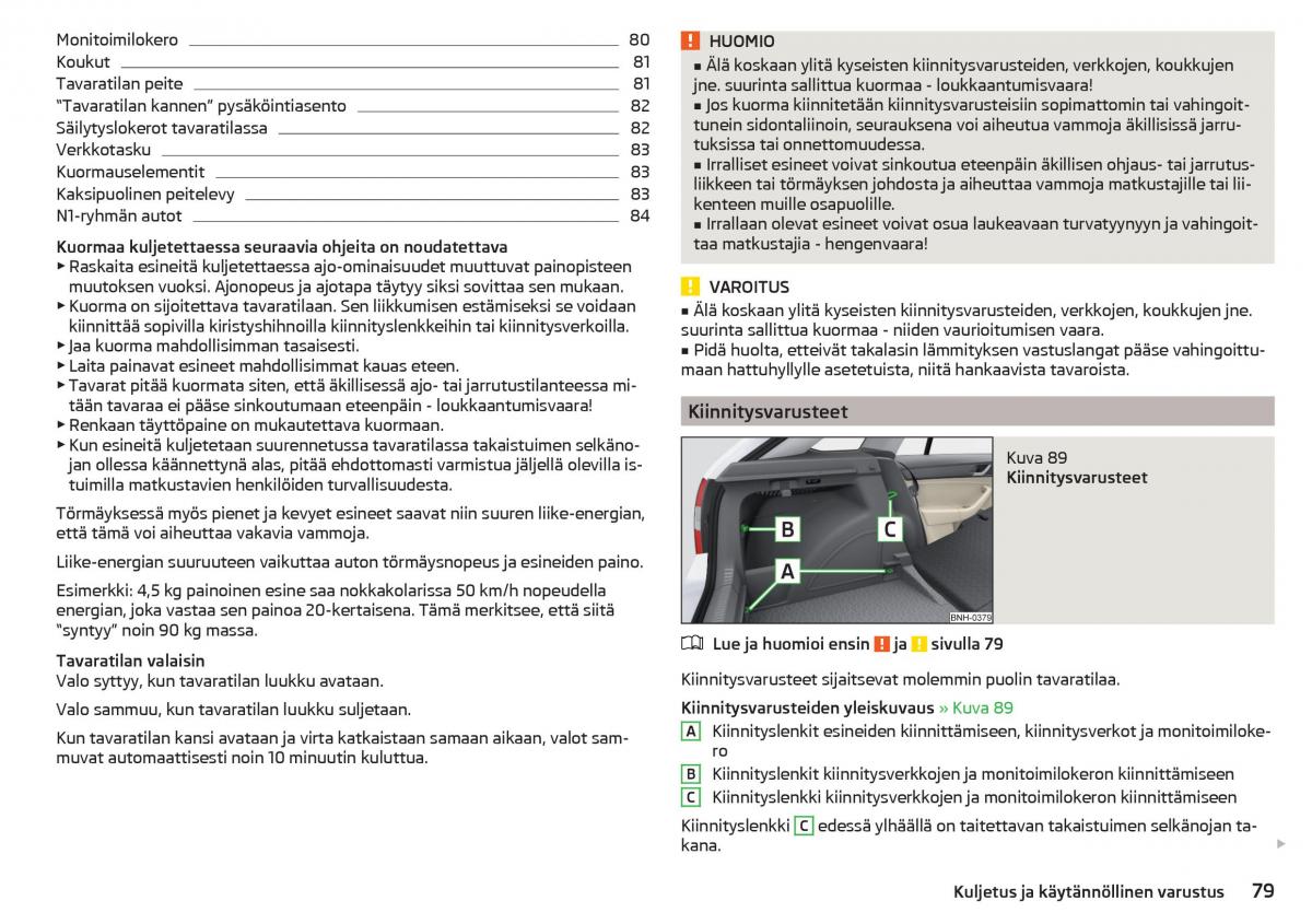 Skoda Rapid omistajan kasikirja / page 81