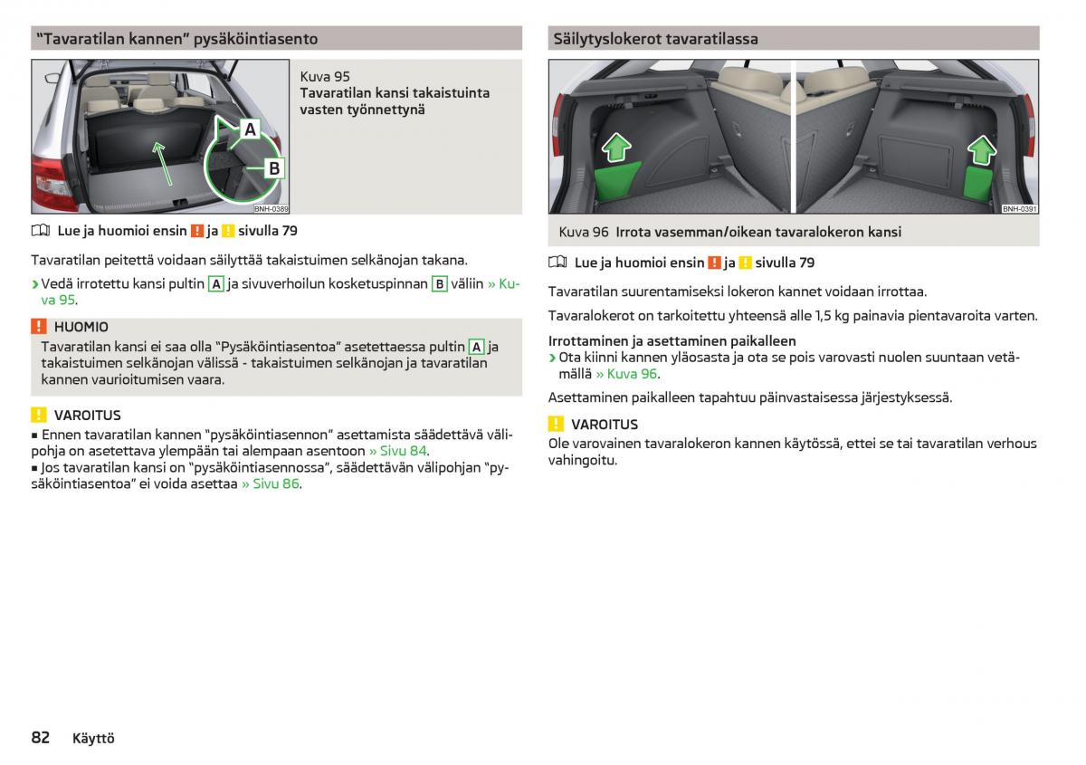 Skoda Rapid omistajan kasikirja / page 84