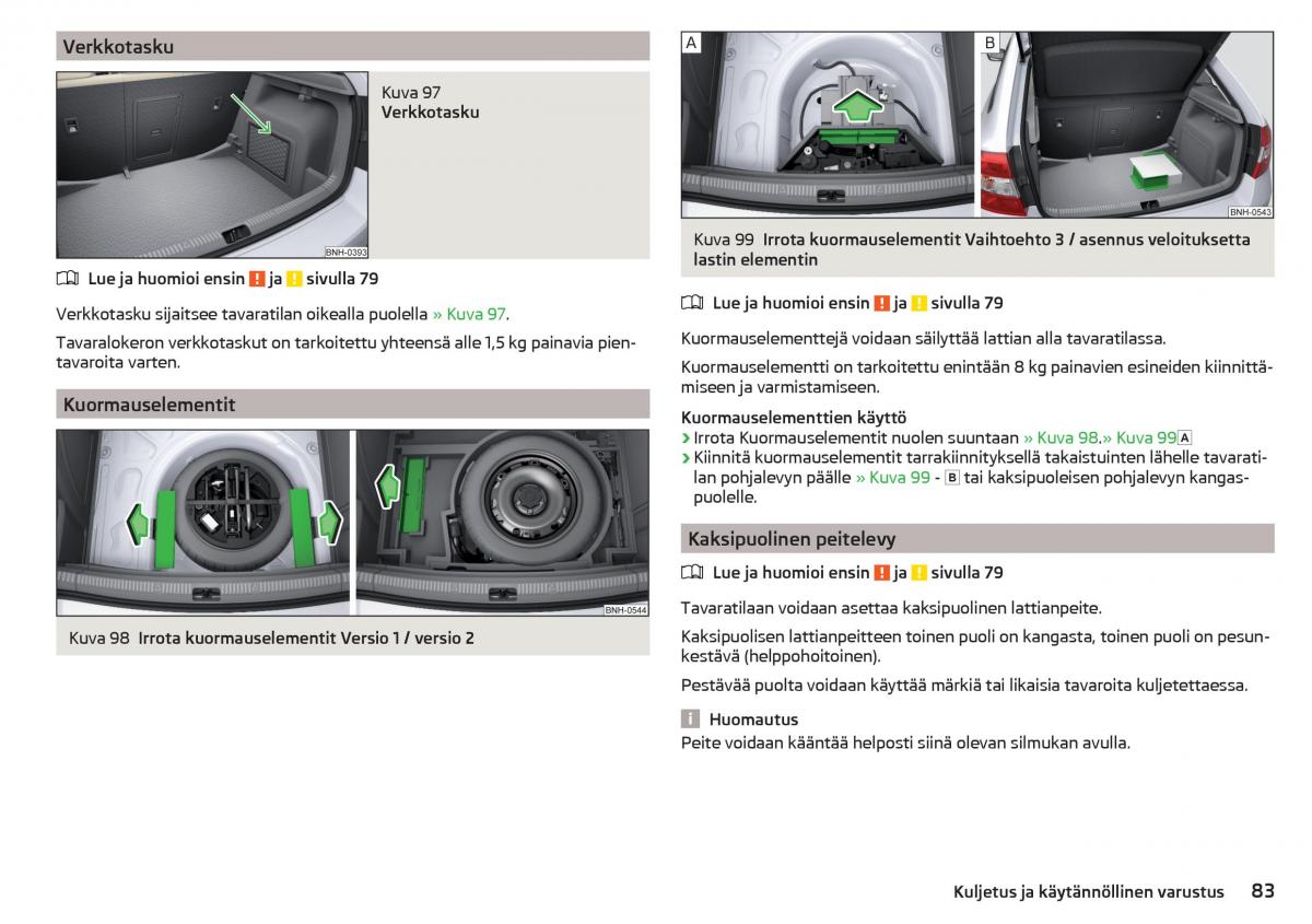 Skoda Rapid omistajan kasikirja / page 85