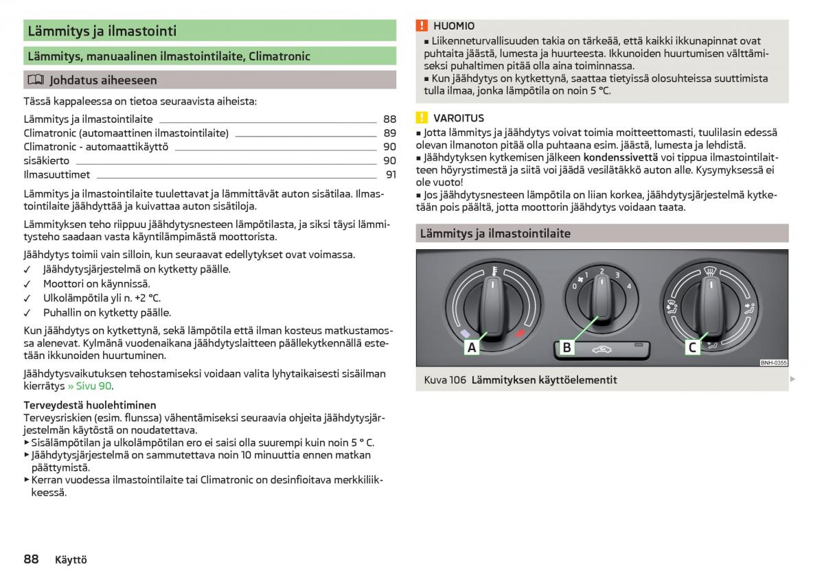 Skoda Rapid omistajan kasikirja / page 90