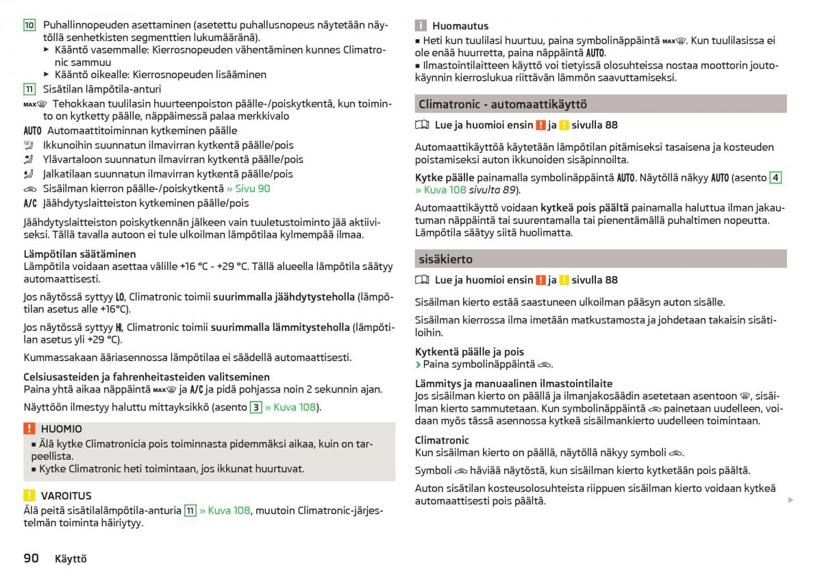 Skoda Rapid omistajan kasikirja / page 92