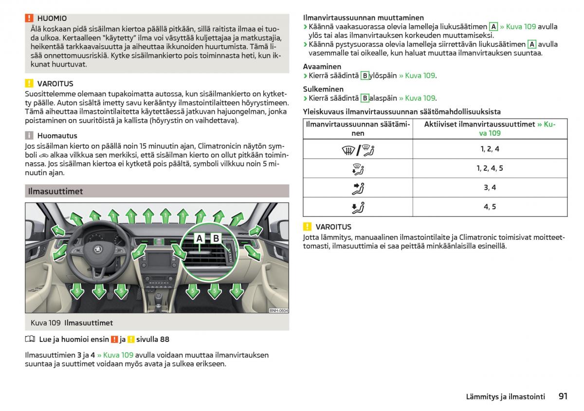 Skoda Rapid omistajan kasikirja / page 93