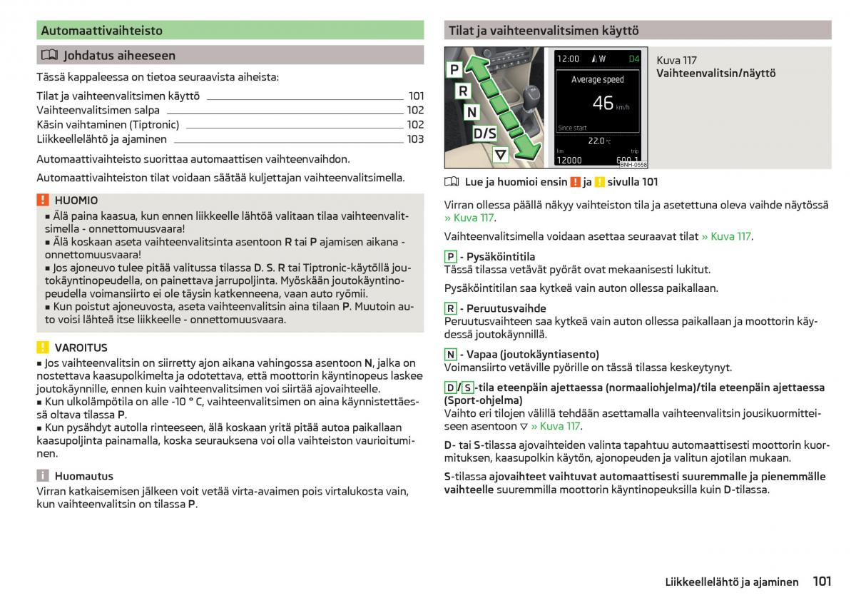 Skoda Rapid omistajan kasikirja / page 103