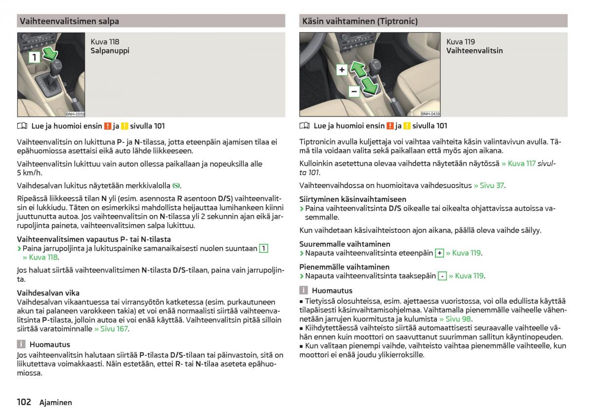 Skoda Rapid omistajan kasikirja / page 104