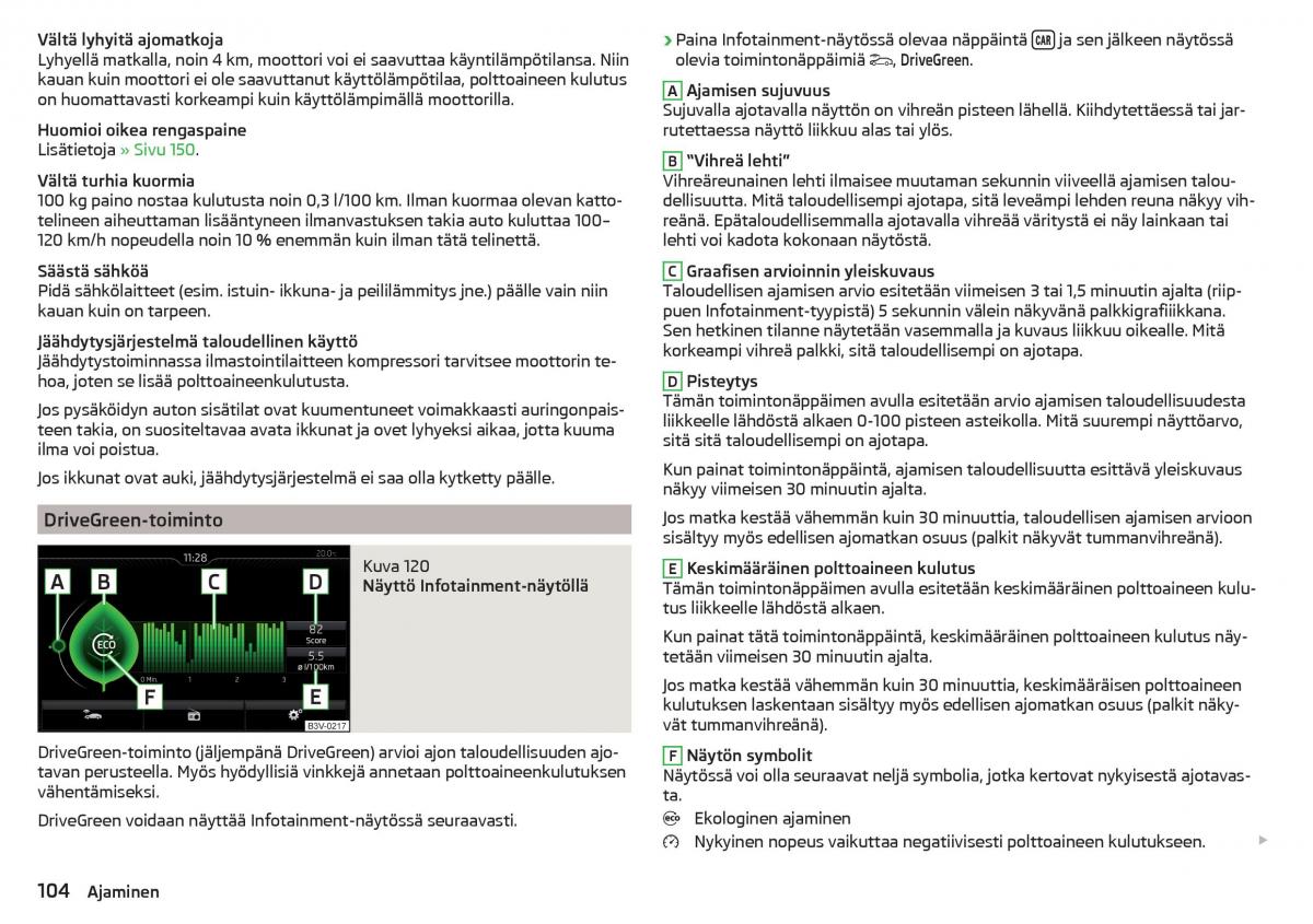 Skoda Rapid omistajan kasikirja / page 106