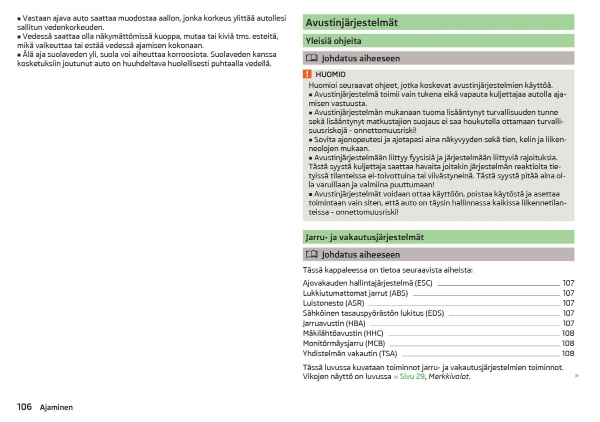 Skoda Rapid omistajan kasikirja / page 108