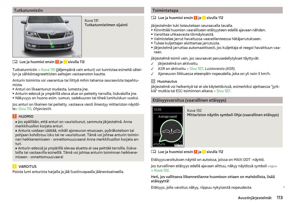 Skoda Rapid omistajan kasikirja / page 115