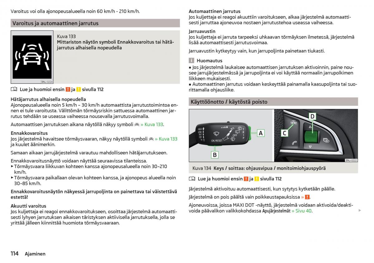 Skoda Rapid omistajan kasikirja / page 116