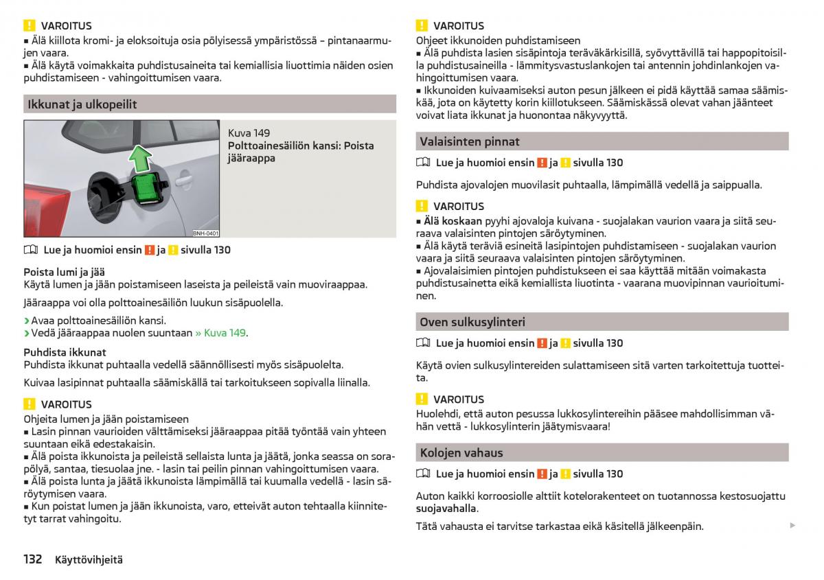 Skoda Rapid omistajan kasikirja / page 134