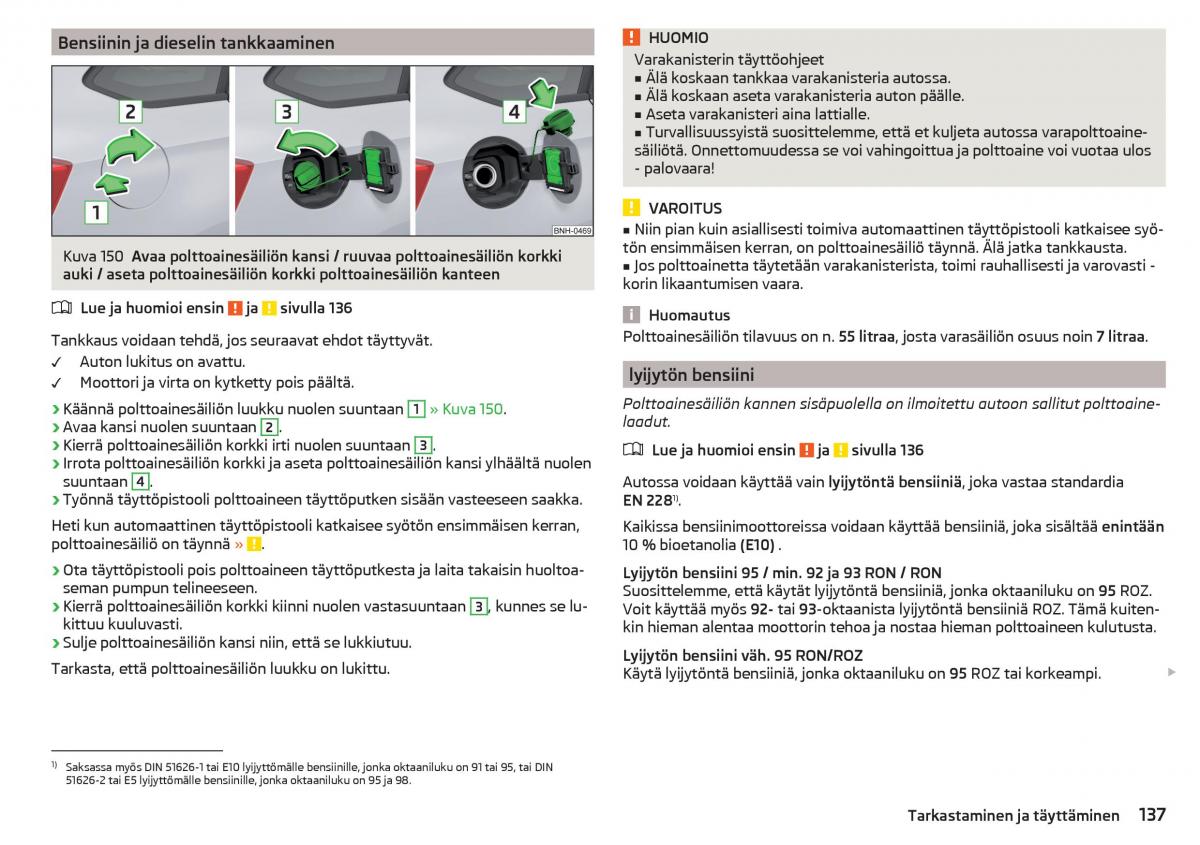 Skoda Rapid omistajan kasikirja / page 139