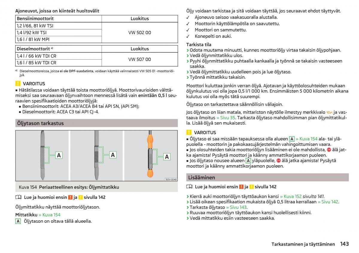 Skoda Rapid omistajan kasikirja / page 145