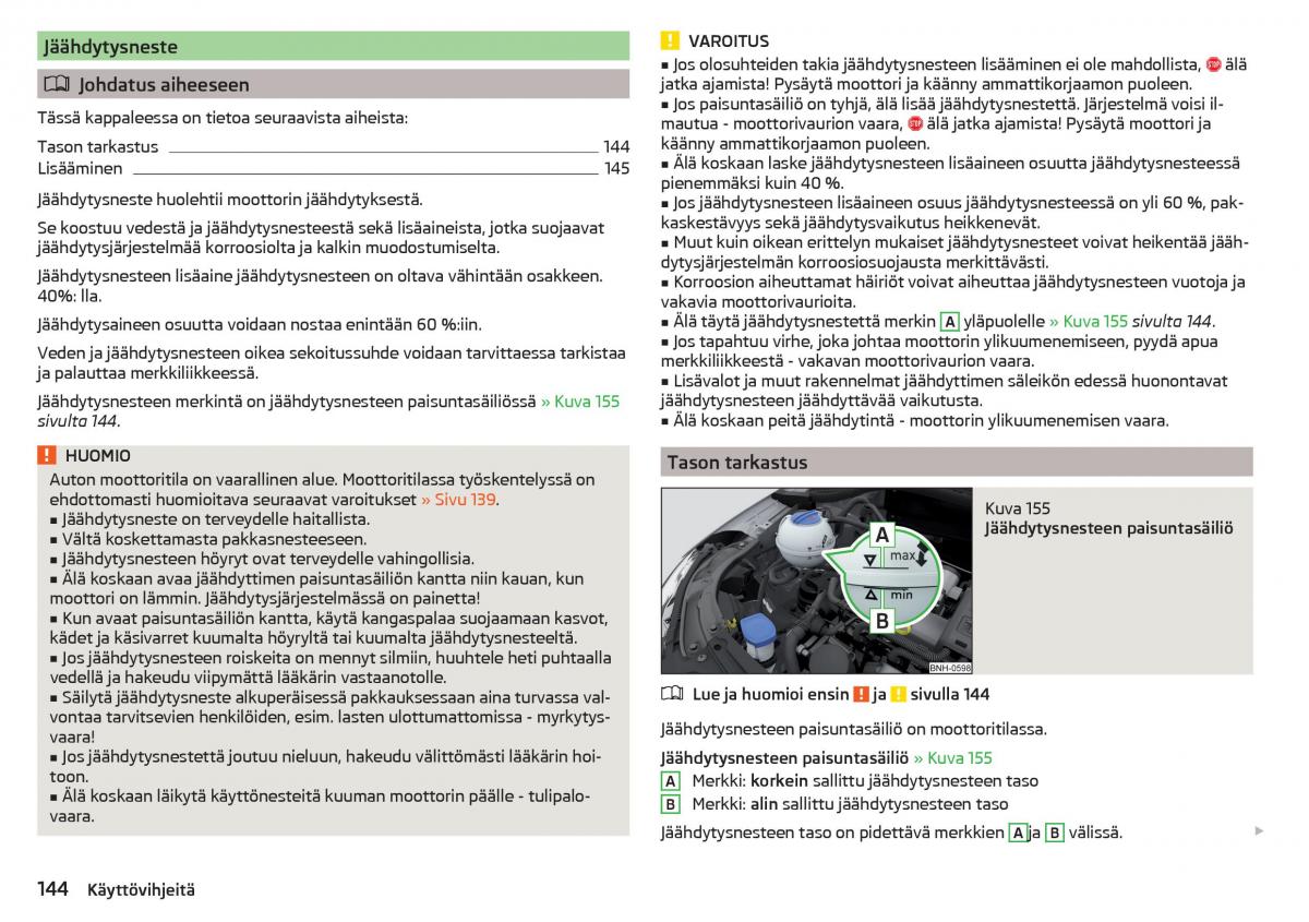 Skoda Rapid omistajan kasikirja / page 146