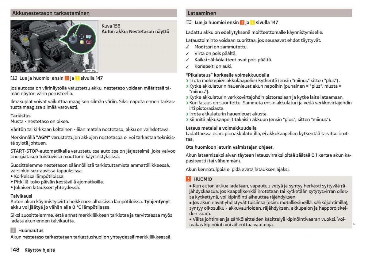 Skoda Rapid omistajan kasikirja / page 150