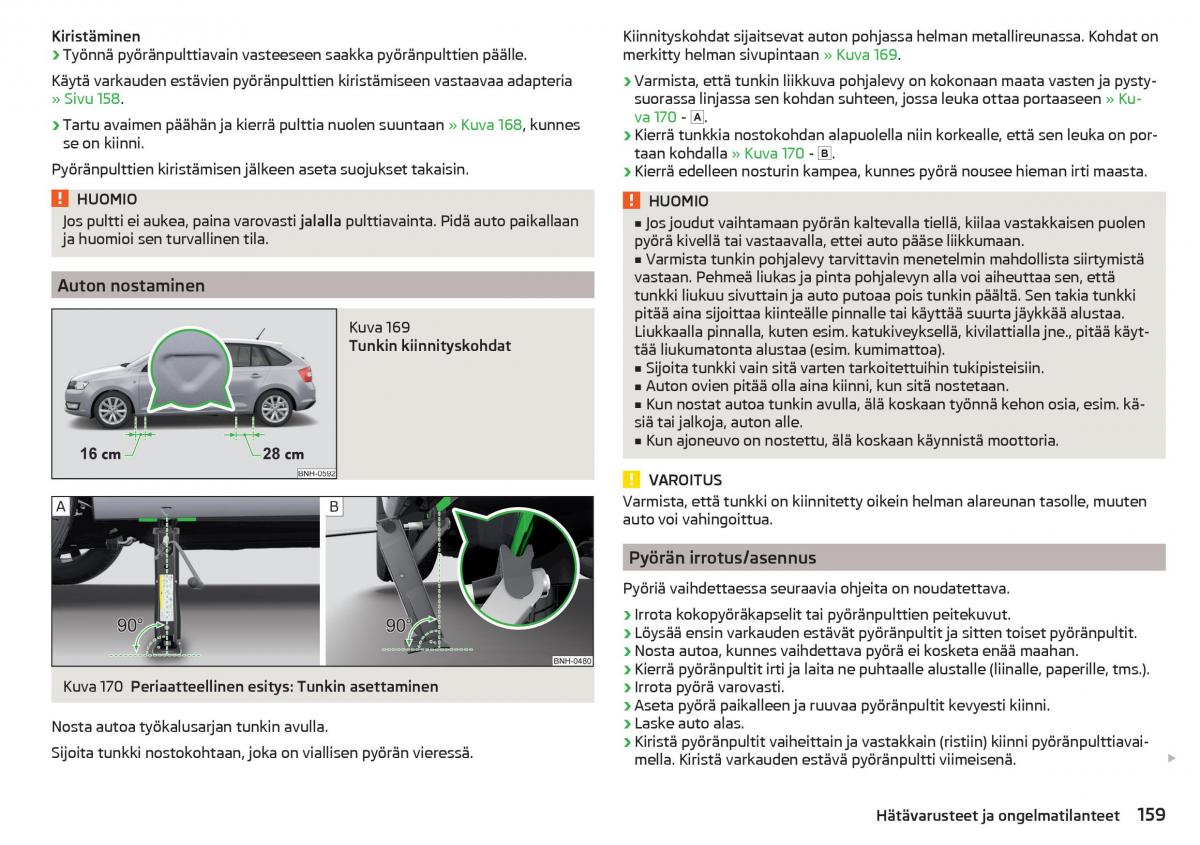 Skoda Rapid omistajan kasikirja / page 161