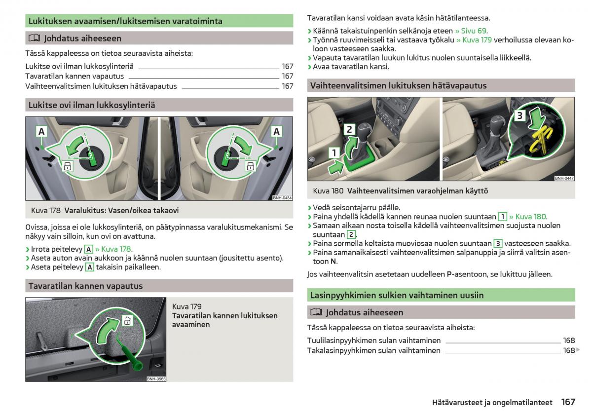 Skoda Rapid omistajan kasikirja / page 169