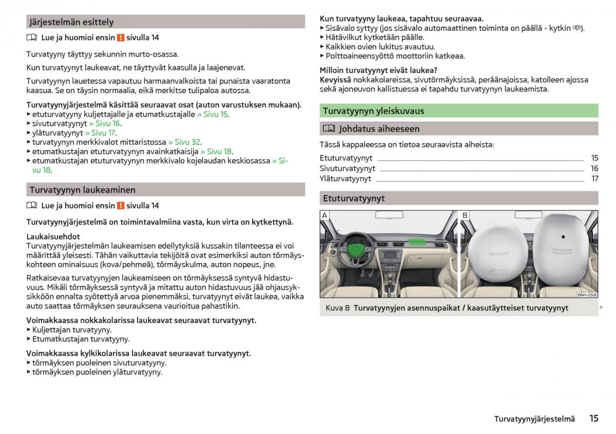 Skoda Rapid omistajan kasikirja / page 17