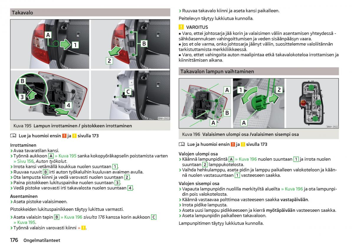 Skoda Rapid omistajan kasikirja / page 178