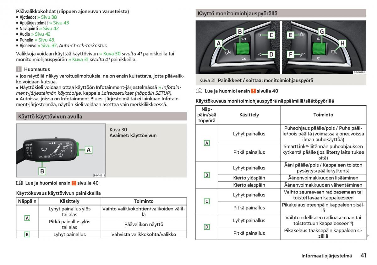 Skoda Rapid omistajan kasikirja / page 43