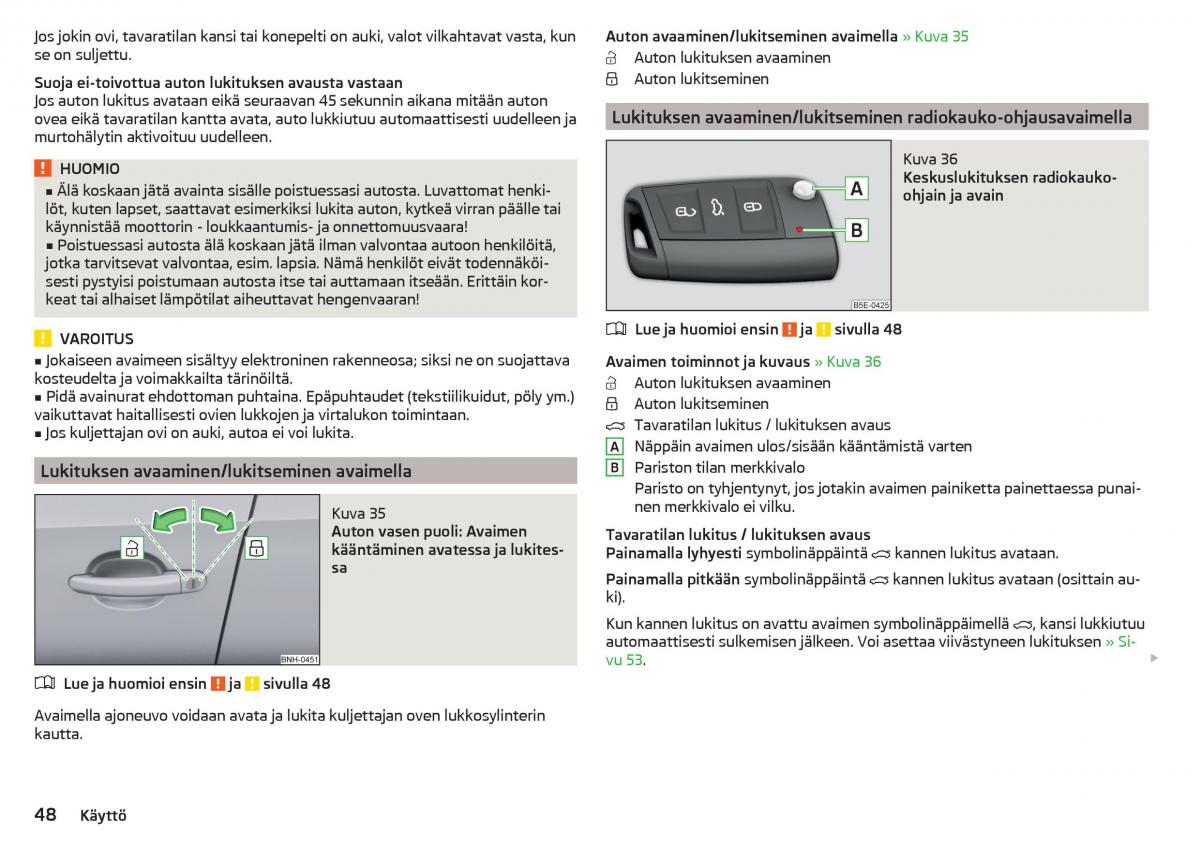 Skoda Rapid omistajan kasikirja / page 50