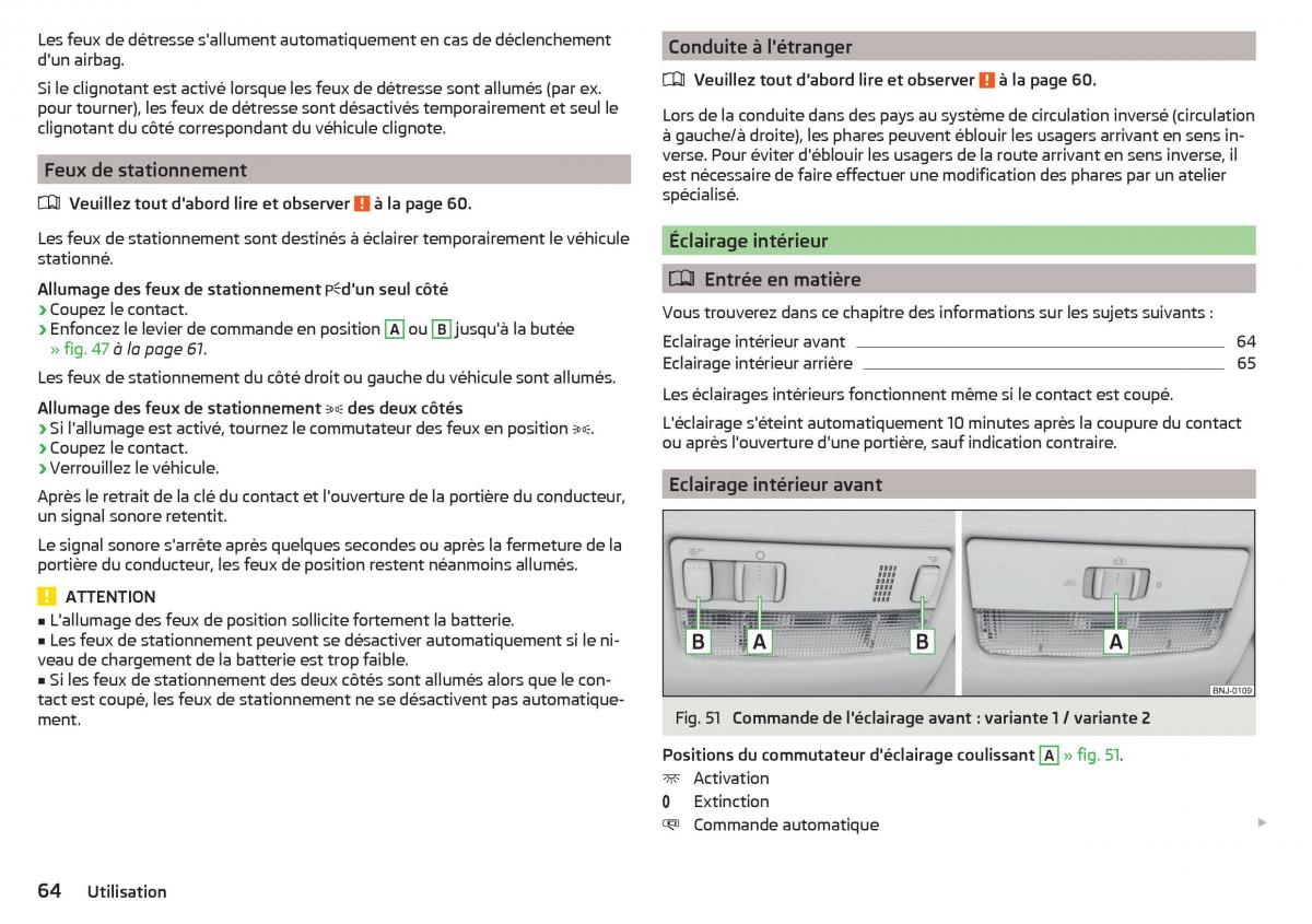 Skoda Rapid manuel du proprietaire / page 66