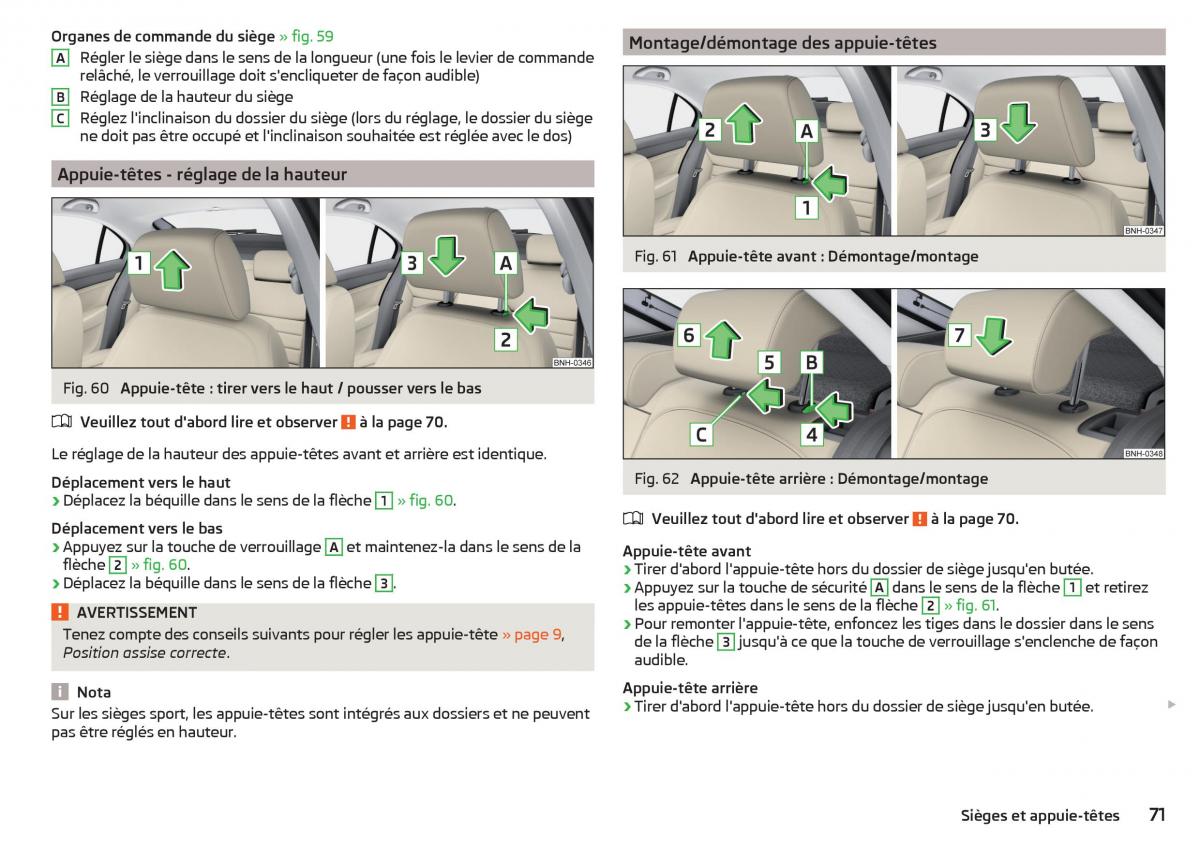 Skoda Rapid manuel du proprietaire / page 73