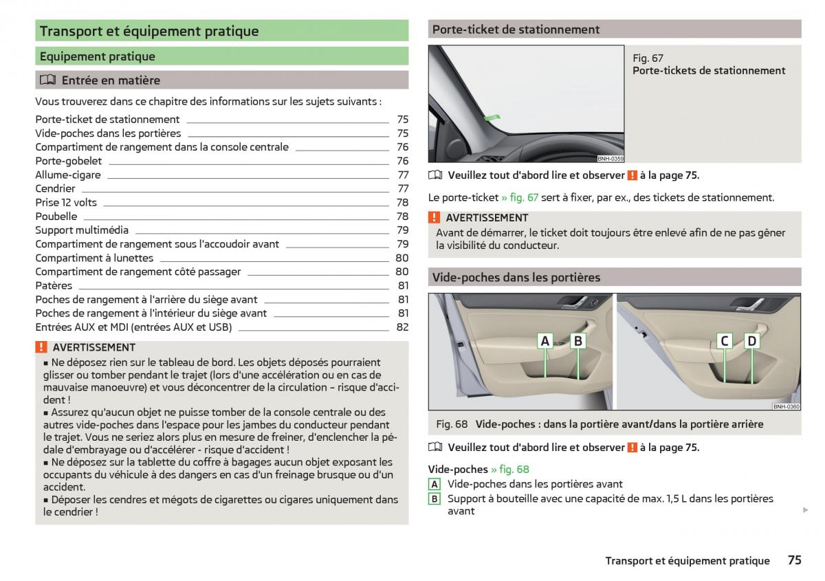 Skoda Rapid manuel du proprietaire / page 77