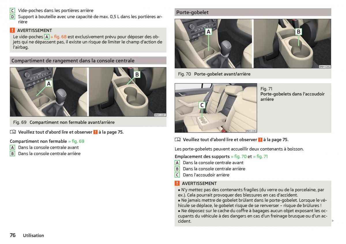 Skoda Rapid manuel du proprietaire / page 78