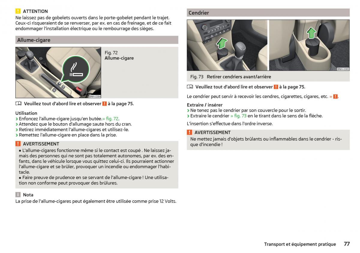 Skoda Rapid manuel du proprietaire / page 79