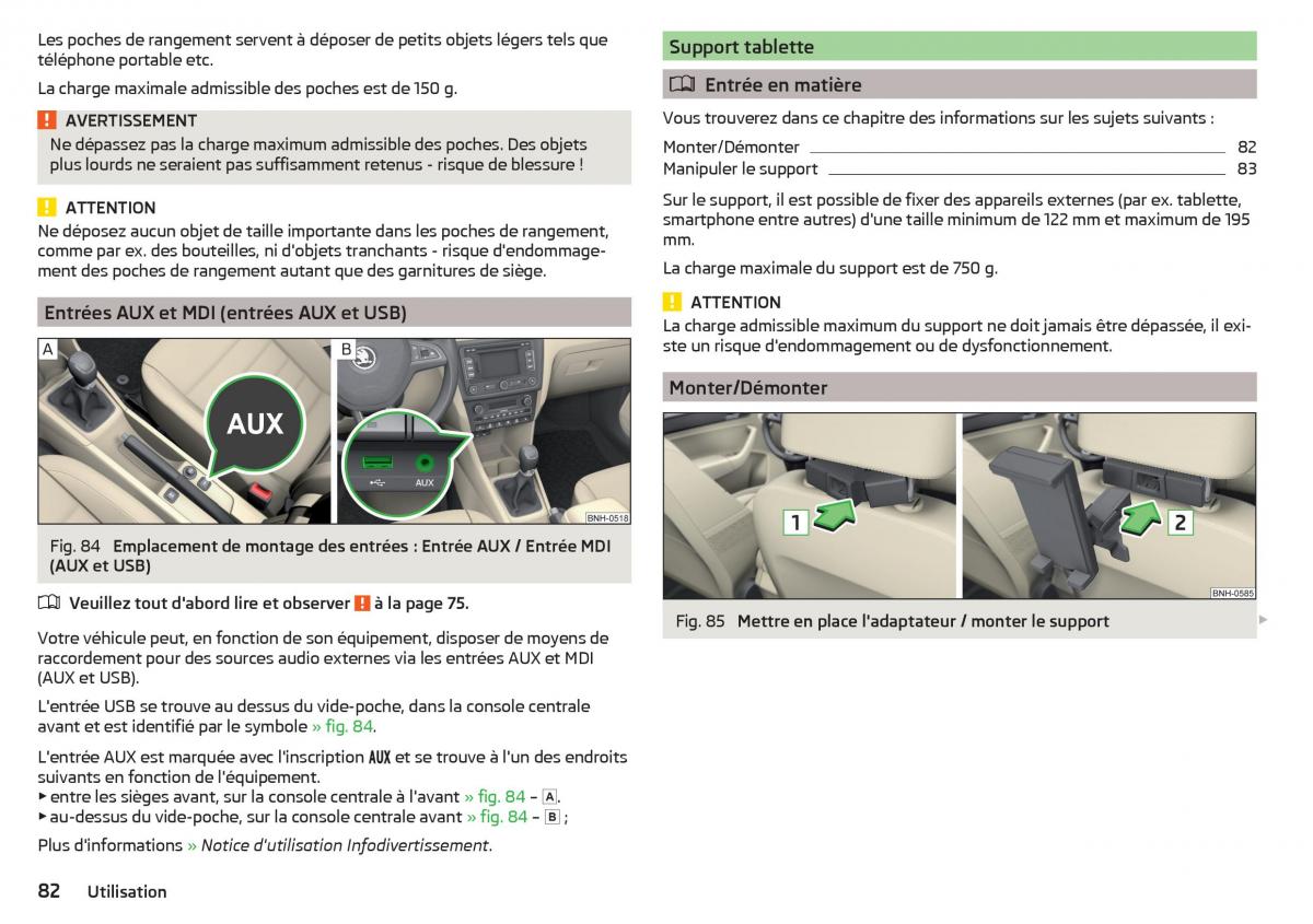 Skoda Rapid manuel du proprietaire / page 84