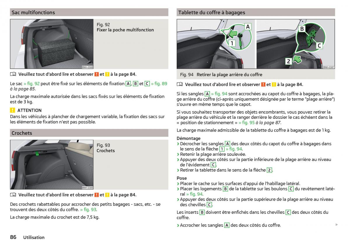 Skoda Rapid manuel du proprietaire / page 88