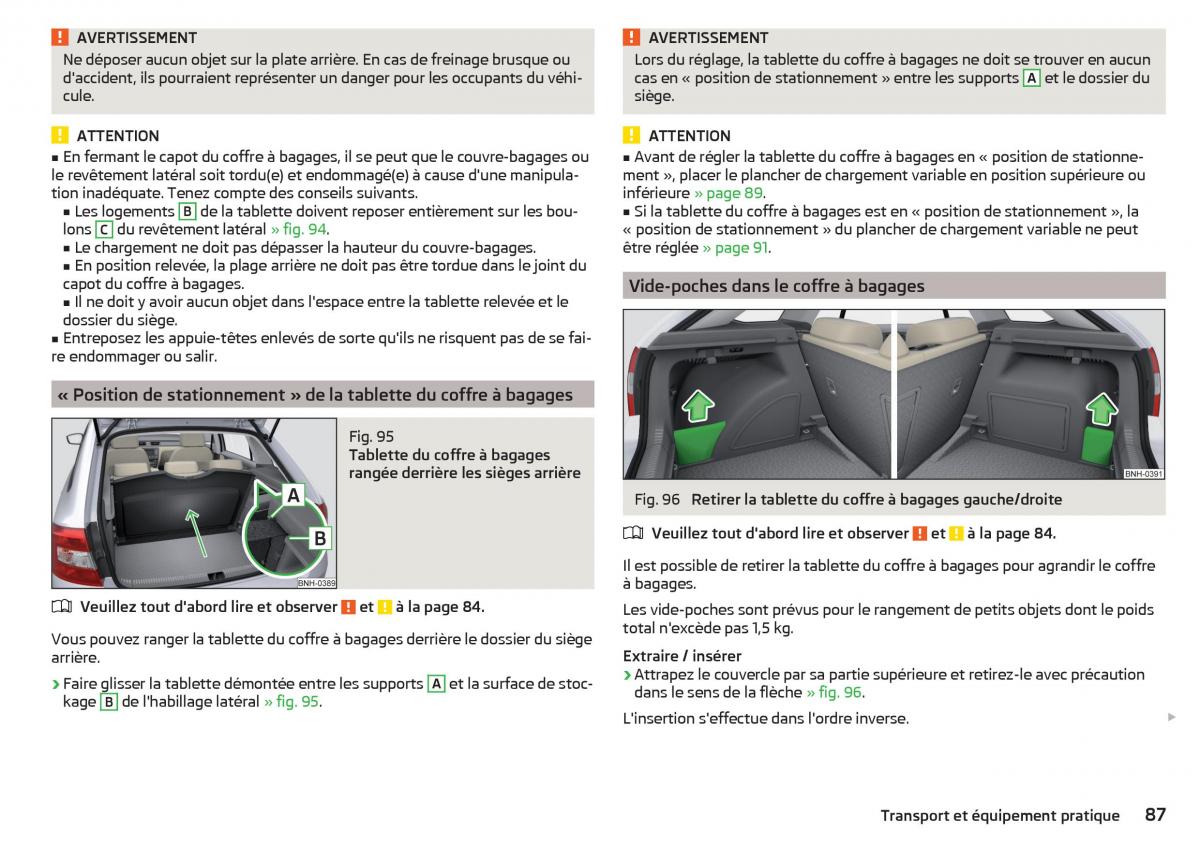 Skoda Rapid manuel du proprietaire / page 89