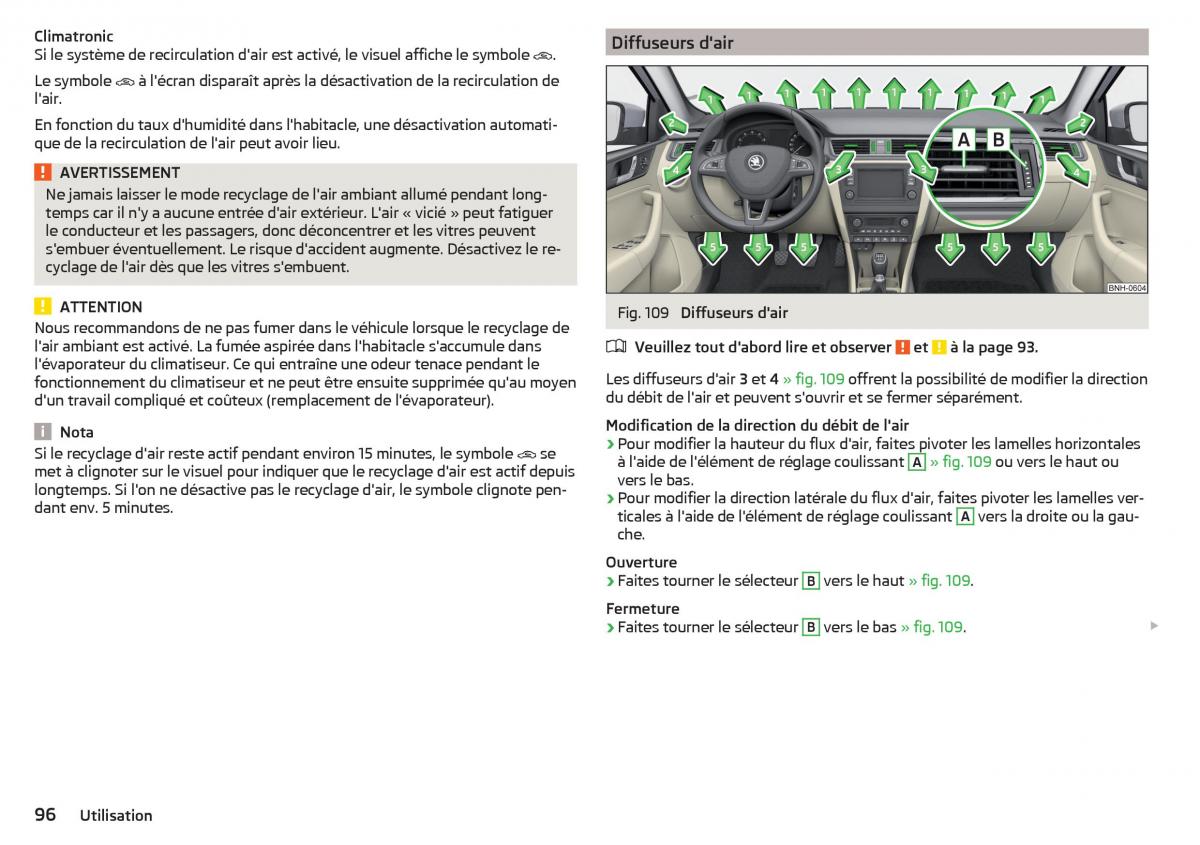 Skoda Rapid manuel du proprietaire / page 98