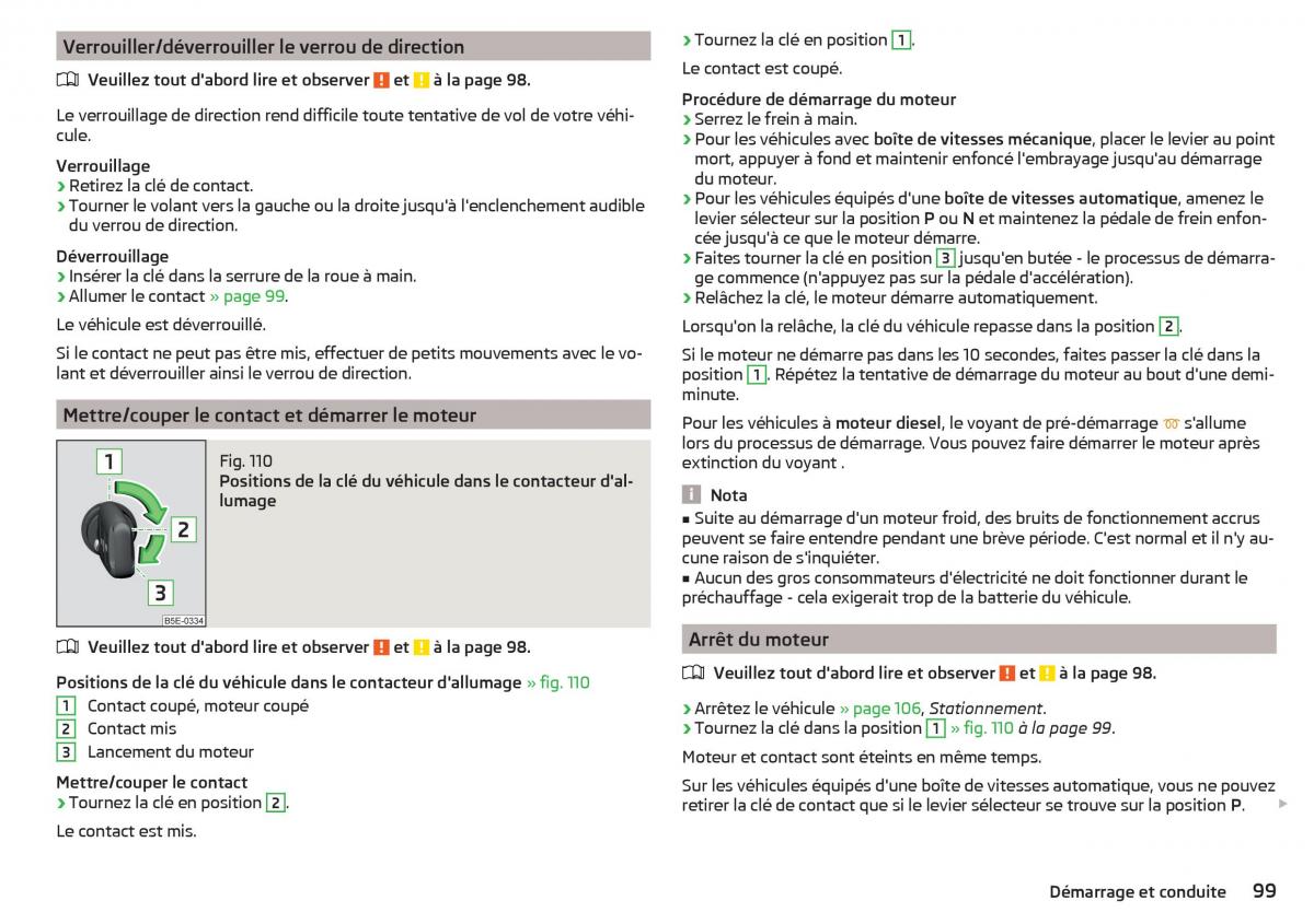 Skoda Rapid manuel du proprietaire / page 101