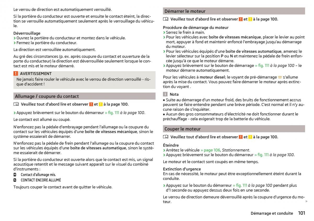 Skoda Rapid manuel du proprietaire / page 103