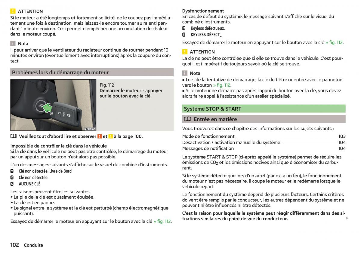 Skoda Rapid manuel du proprietaire / page 104