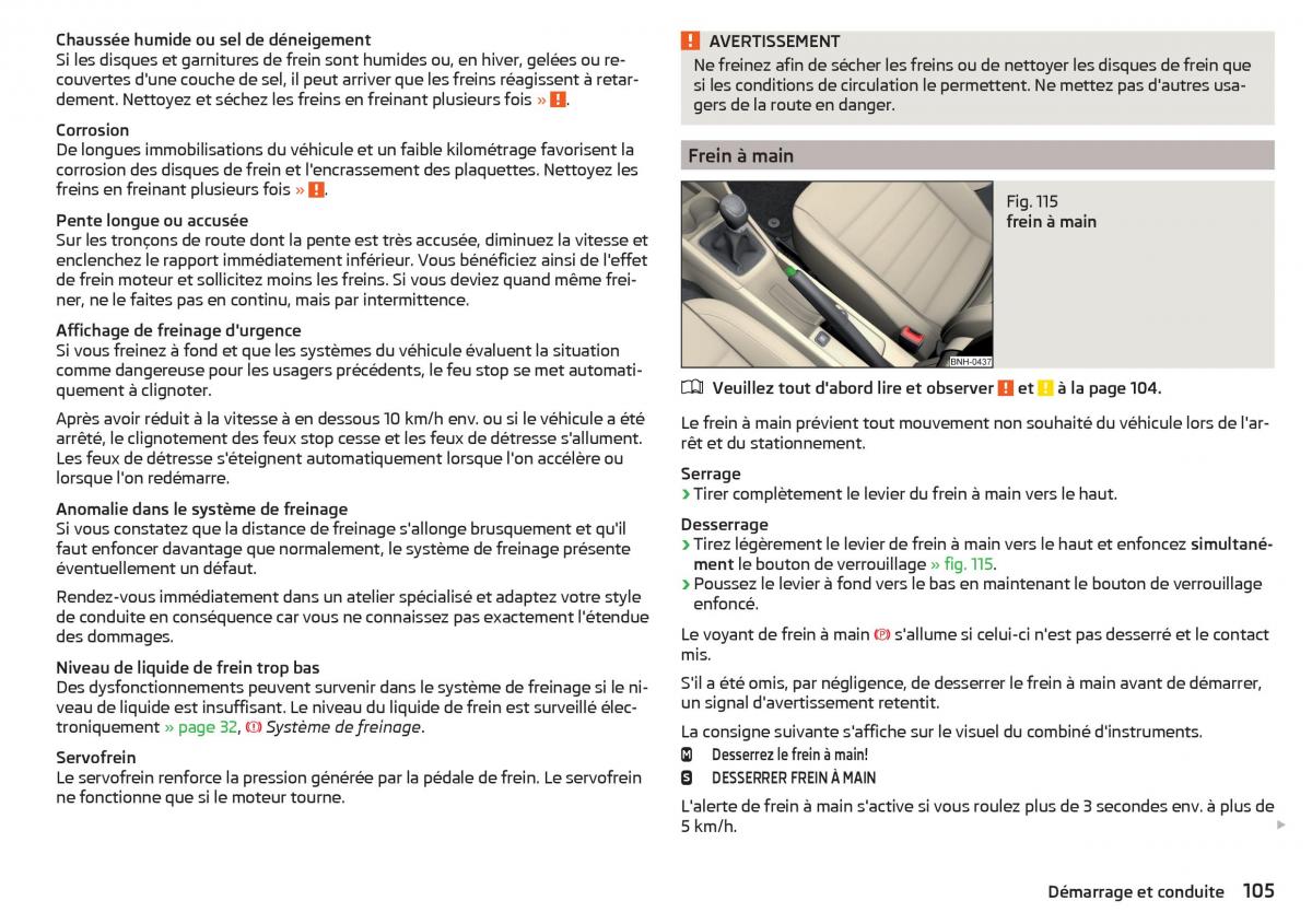 Skoda Rapid manuel du proprietaire / page 107