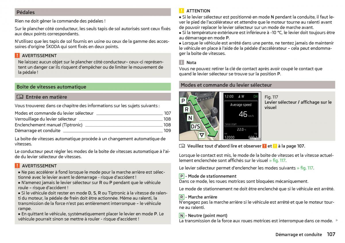 Skoda Rapid manuel du proprietaire / page 109