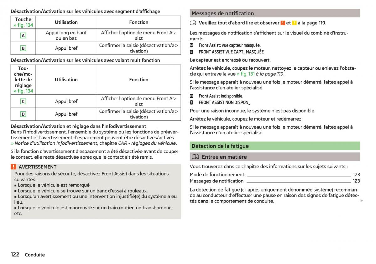 Skoda Rapid manuel du proprietaire / page 124