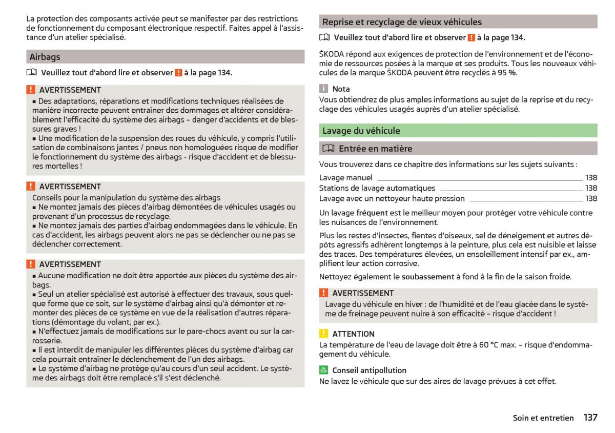 Skoda Rapid manuel du proprietaire / page 139