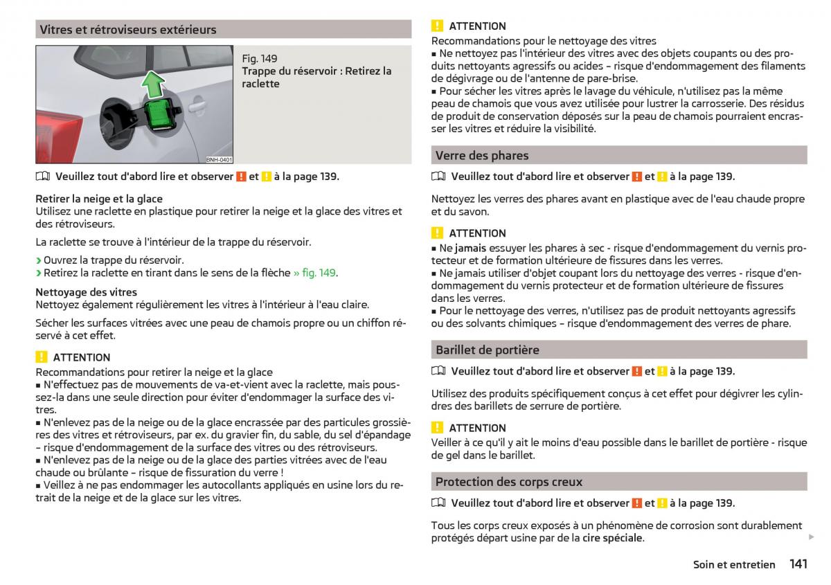 Skoda Rapid manuel du proprietaire / page 143