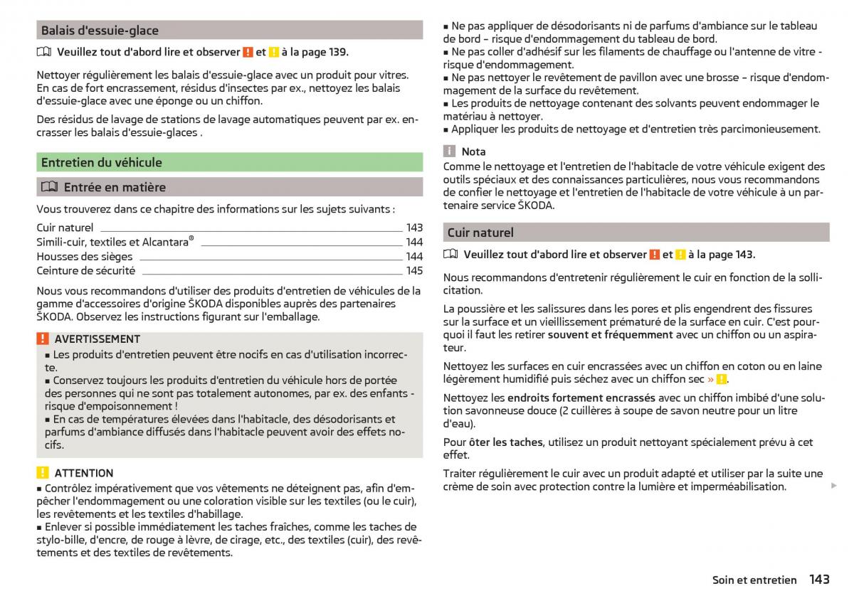 Skoda Rapid manuel du proprietaire / page 145