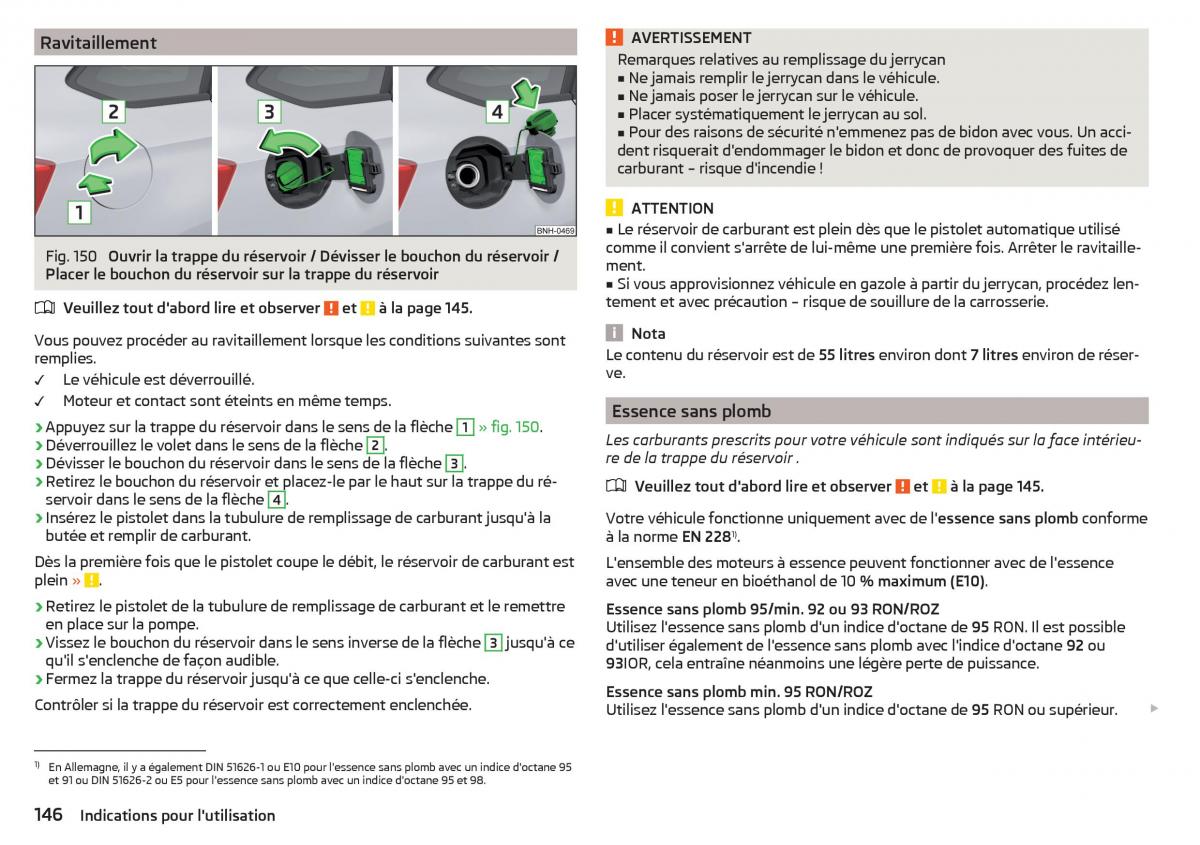 Skoda Rapid manuel du proprietaire / page 148