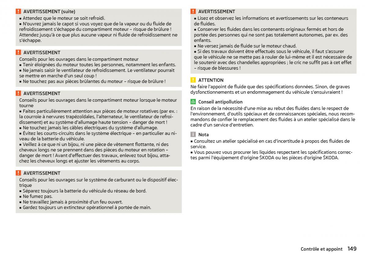 Skoda Rapid manuel du proprietaire / page 151