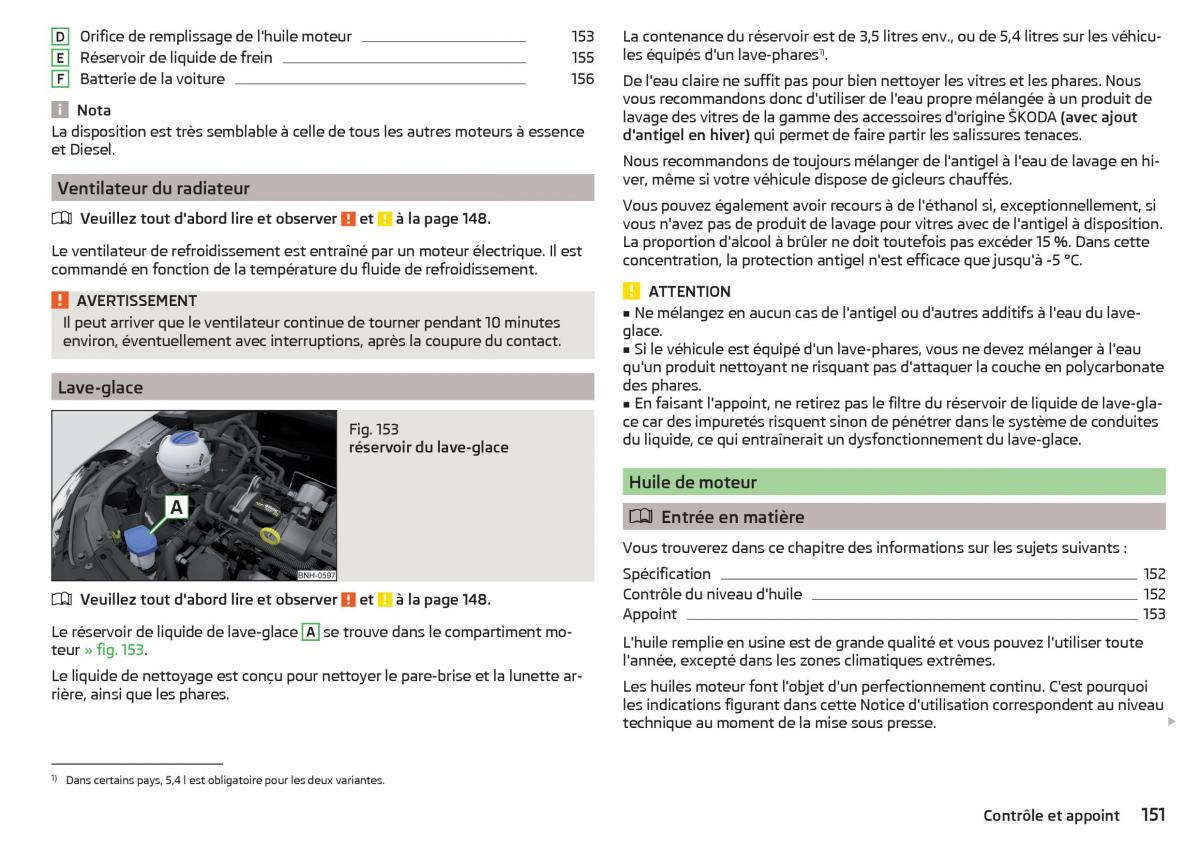 Skoda Rapid manuel du proprietaire / page 153