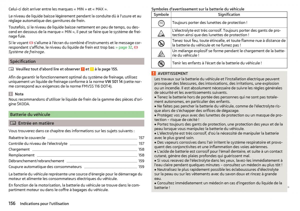 Skoda Rapid manuel du proprietaire / page 158