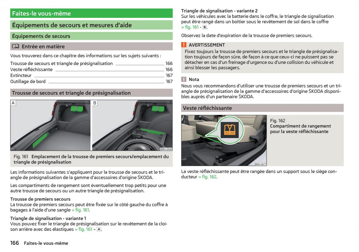 Skoda Rapid manuel du proprietaire / page 168